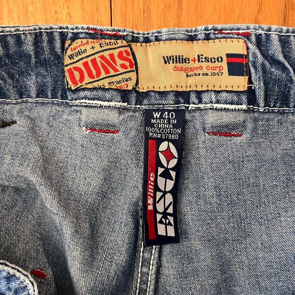 Willie Esco Duns Jeans 40 x 33 Fur Cargo Utility Baggy Loose 90s Y2K Street - Picture 12 of 16